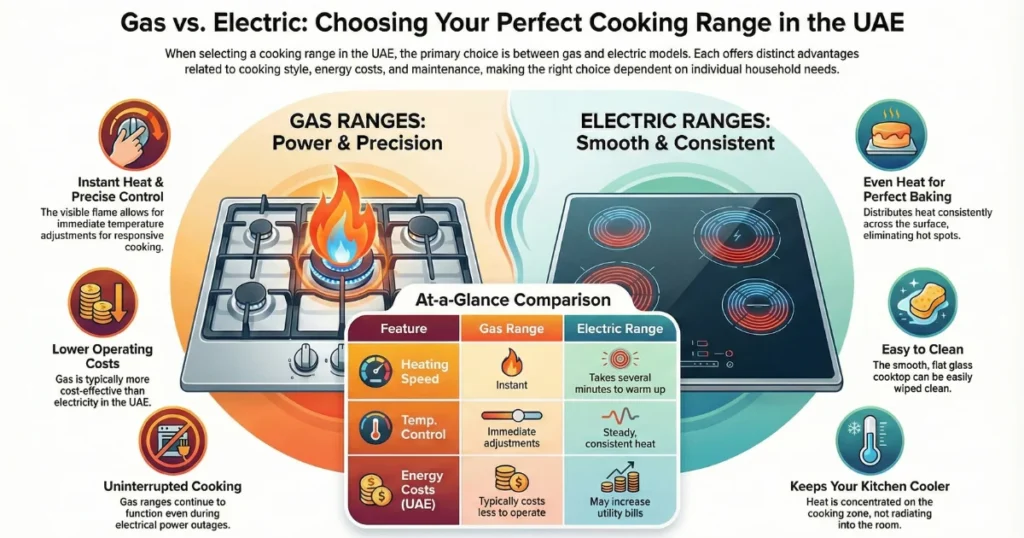 Best Cooking Range in UAE – Gas & Electric Options