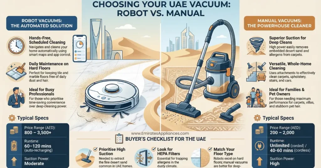 Best Vacuum Cleaners in UAE – Robot vs. Manual