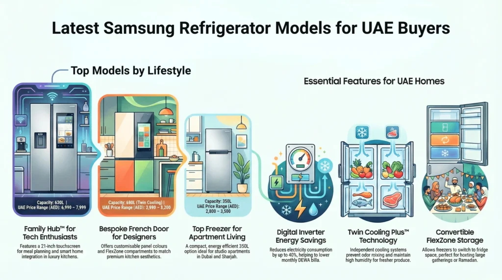 Latest Samsung Refrigerator Models for UAE Buyers