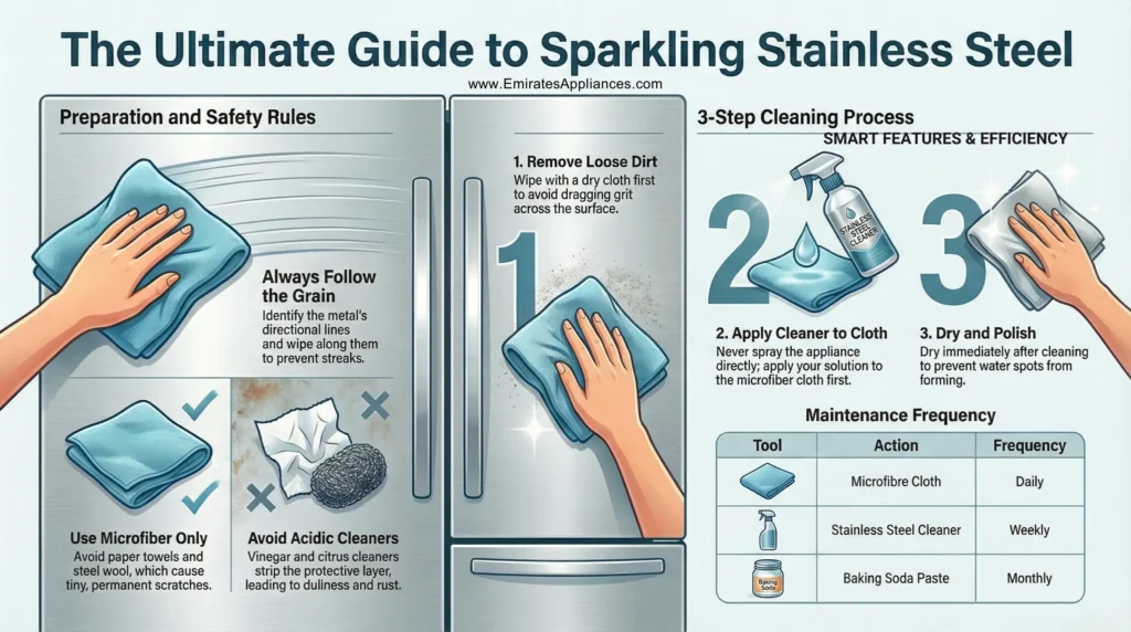How to Clean Stainless Steel Appliances Without Scratching infographic
